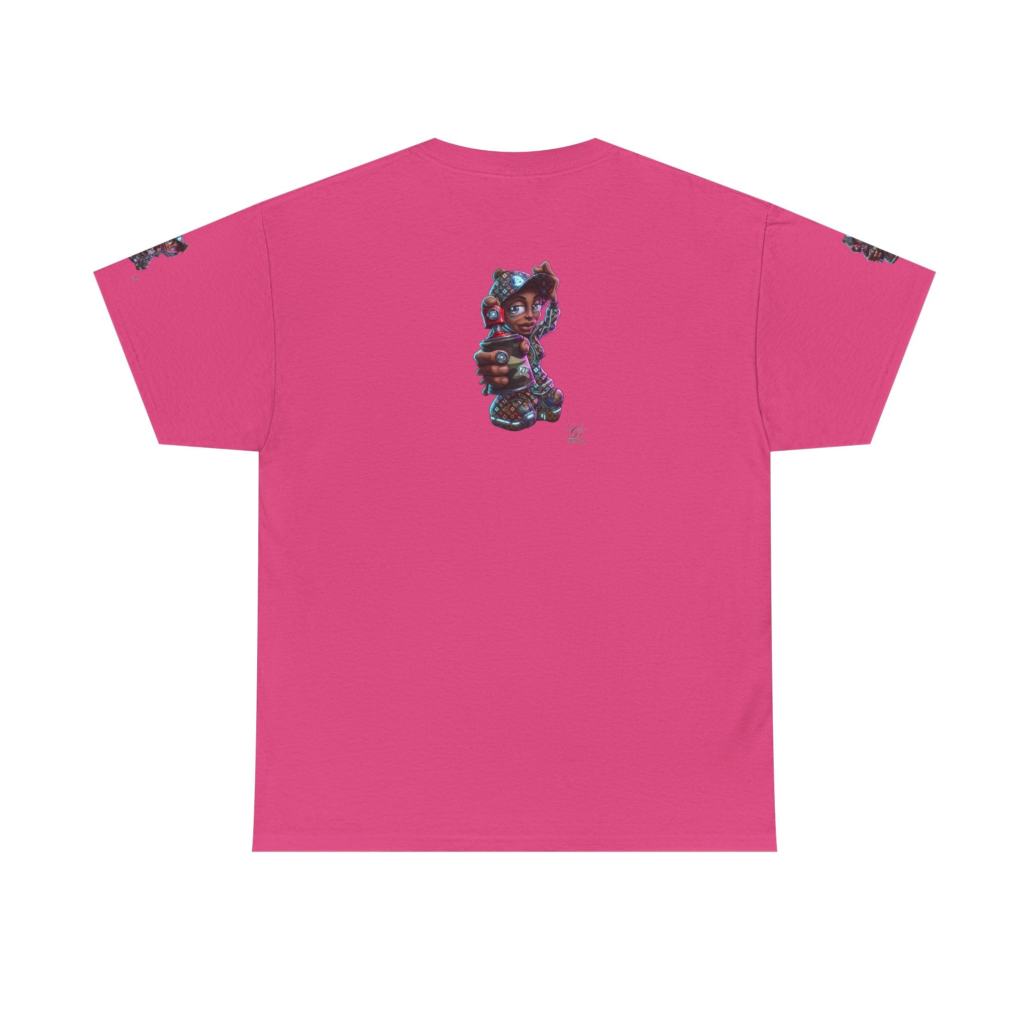Ebony Futuristic Urban Spray Can Kid Gamer Tee - Cute Streetwear Graphic T-Shirt by GT Artland