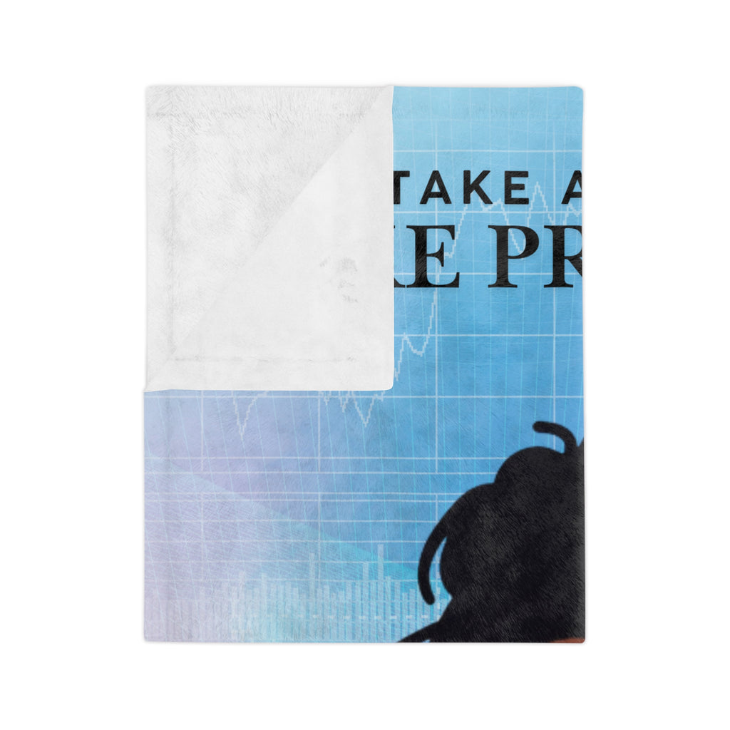 "Take Action Make Progress" Velveteen Blanket