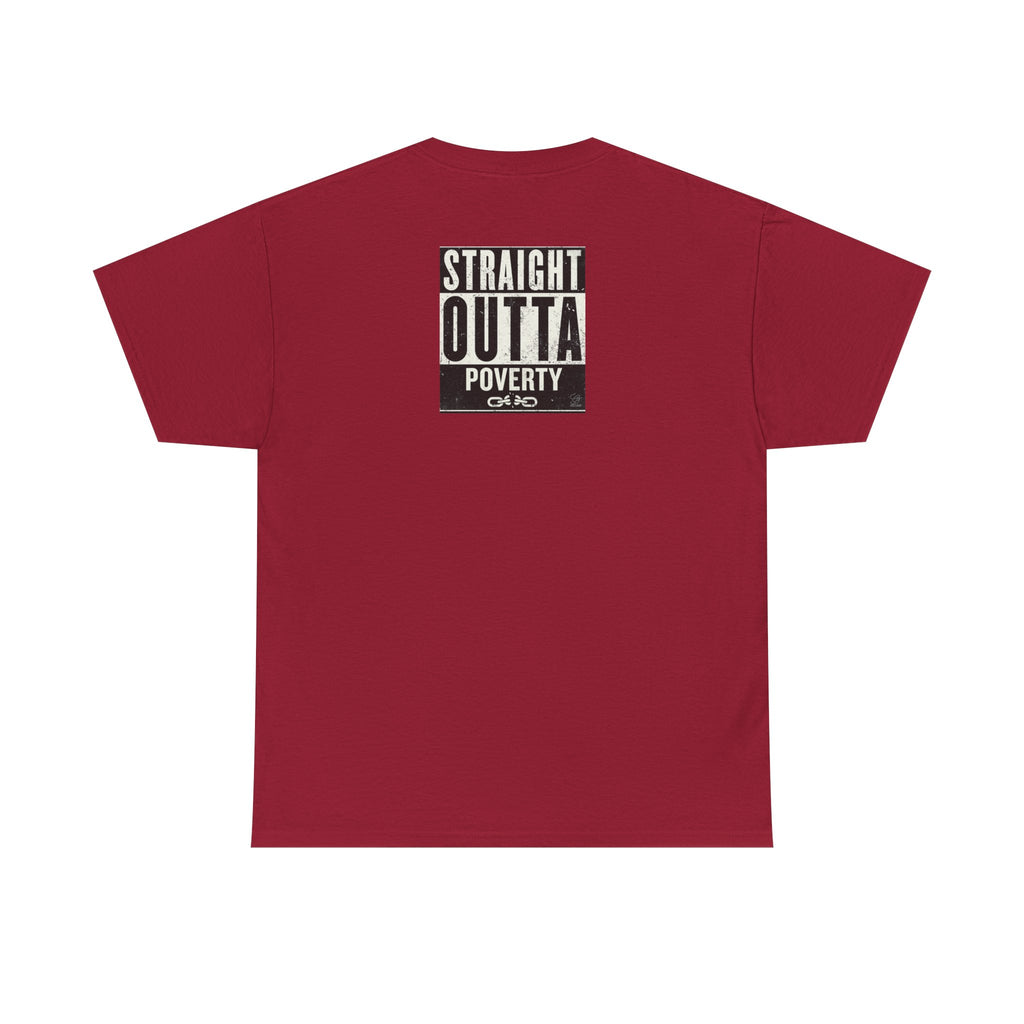 Straight Outta Poverty T-Shirt | Typographic Statement Tee by GT Artland
