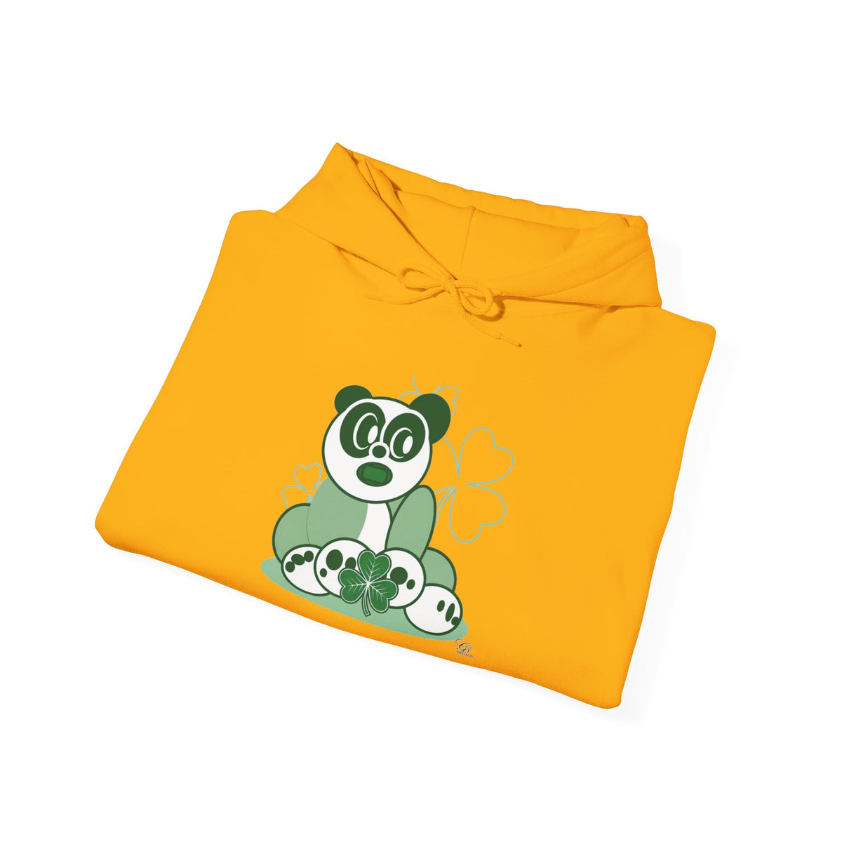 Green Panda with Bamboo Hoodie