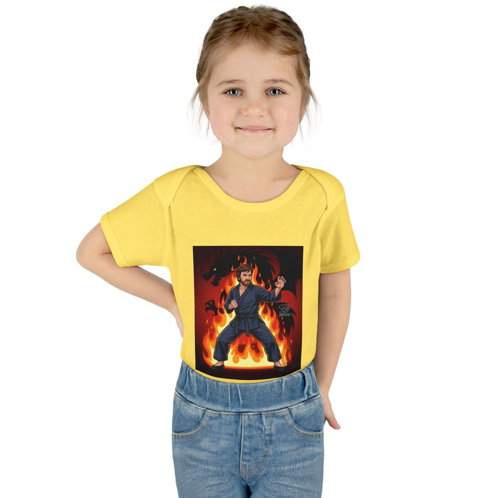 Flame Ninja Infant Bodysuit | Dragon Fire Martial Arts Baby Onesie