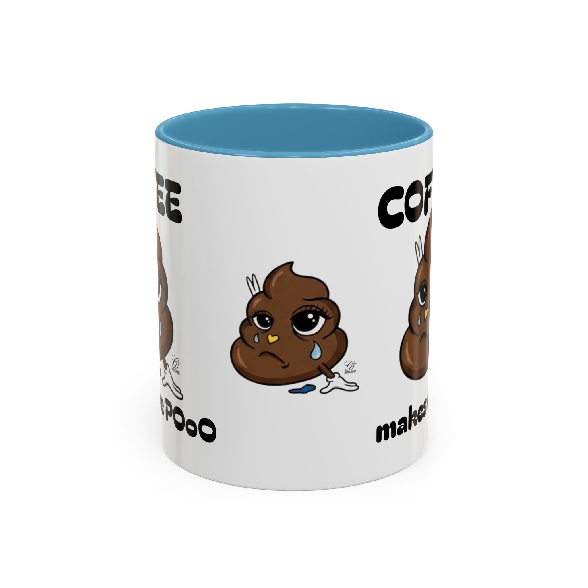 Coffee Mug — "Coffee Makes Me Pooo" Funny Novelty Accent Mug by GT Artland