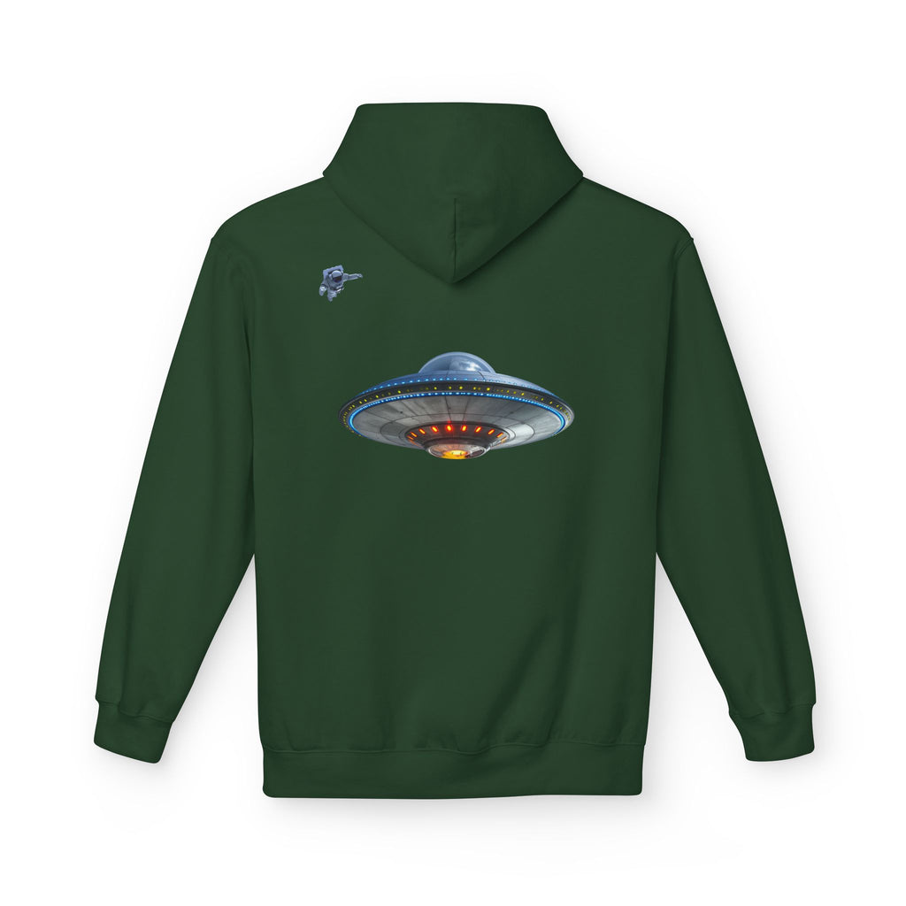 Retro UFO Spaceship Hoodie | Paranormal Alien Abduction Design