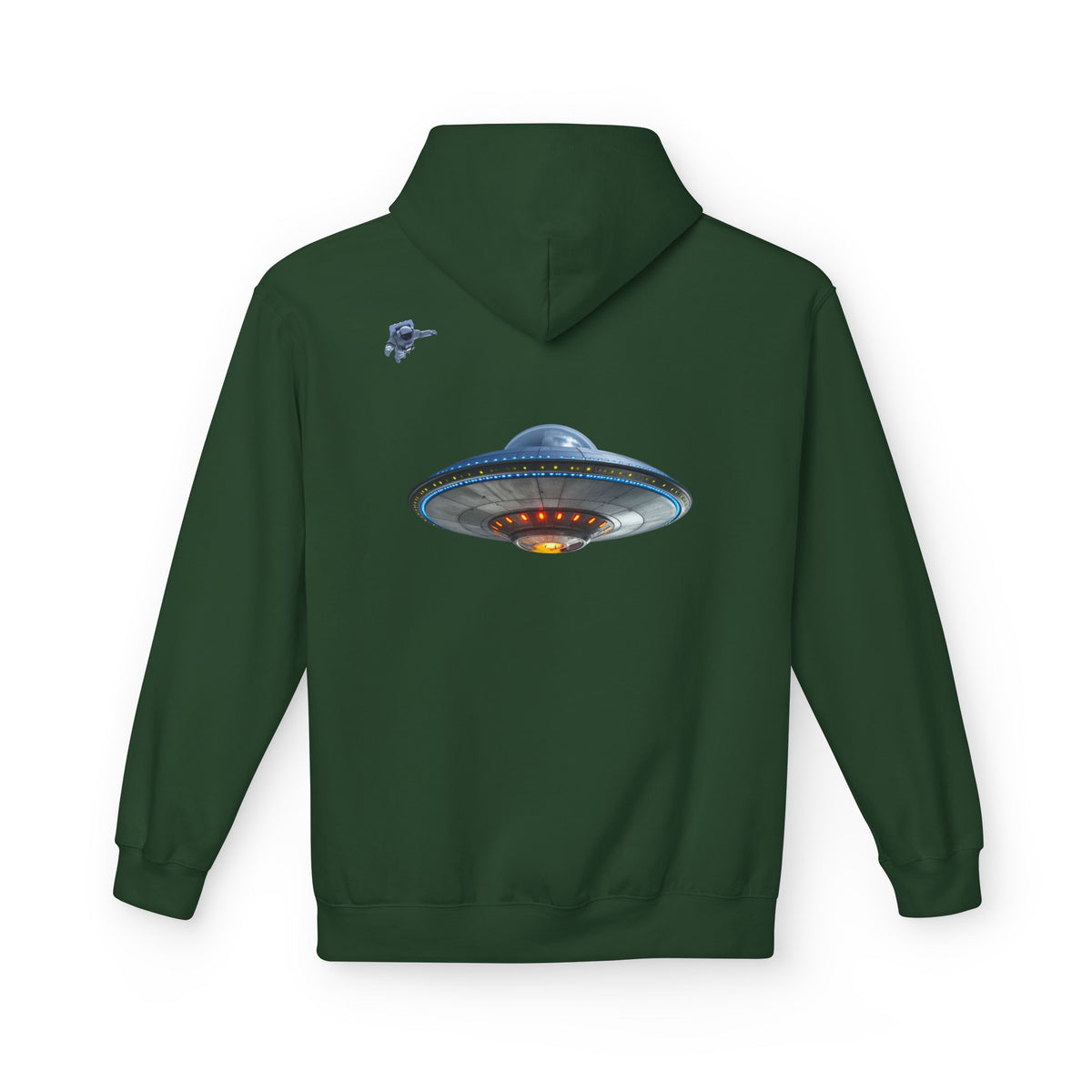 Retro UFO Spaceship Hoodie | Paranormal Alien Abduction Design