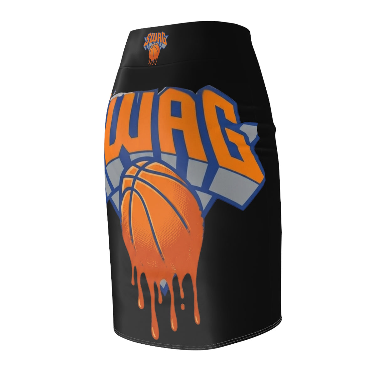 Dripping Basketball SWAG Pencil Skirt | Sports Graphic Skirt by GT Artland