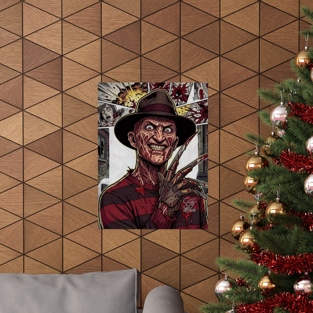 Elm Street Gangsta Horror  Airbrush Matte Vertical Posters by GT Artland