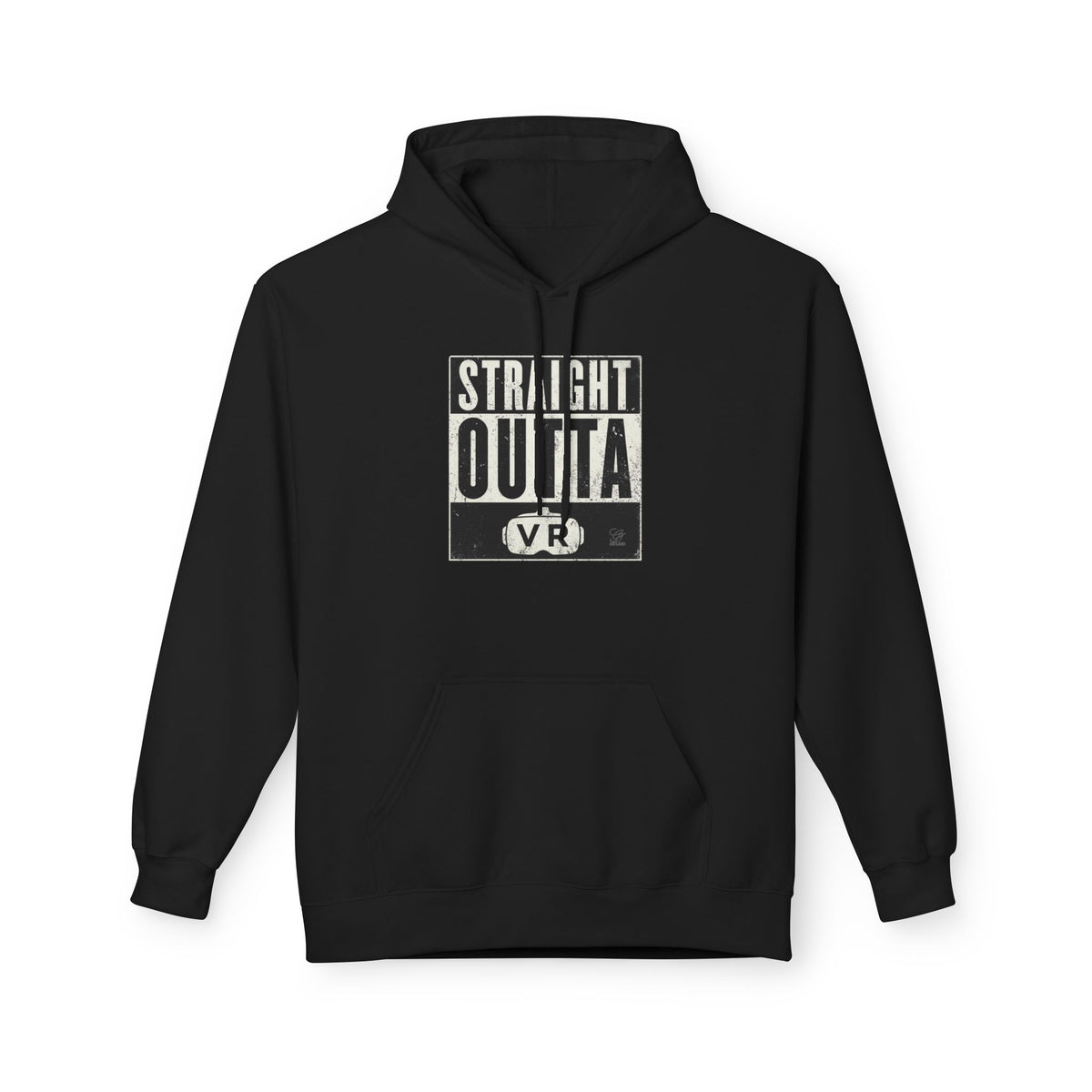 Straight Outta VR Hoodie | Retro Block Text Virtual Reality by GT Artland