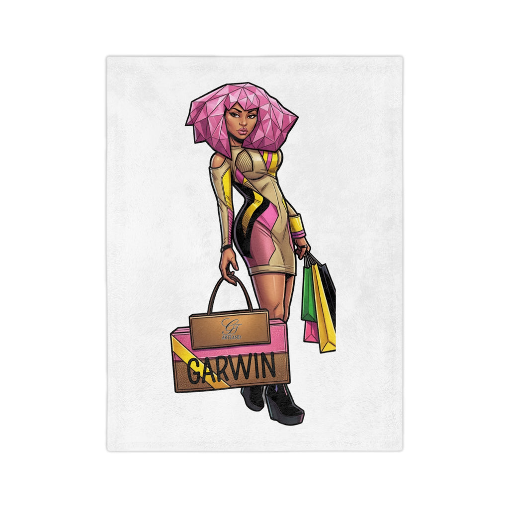 Pink Sexy Woman Velveteen Microfiber Blanket | Fashion Blanket
