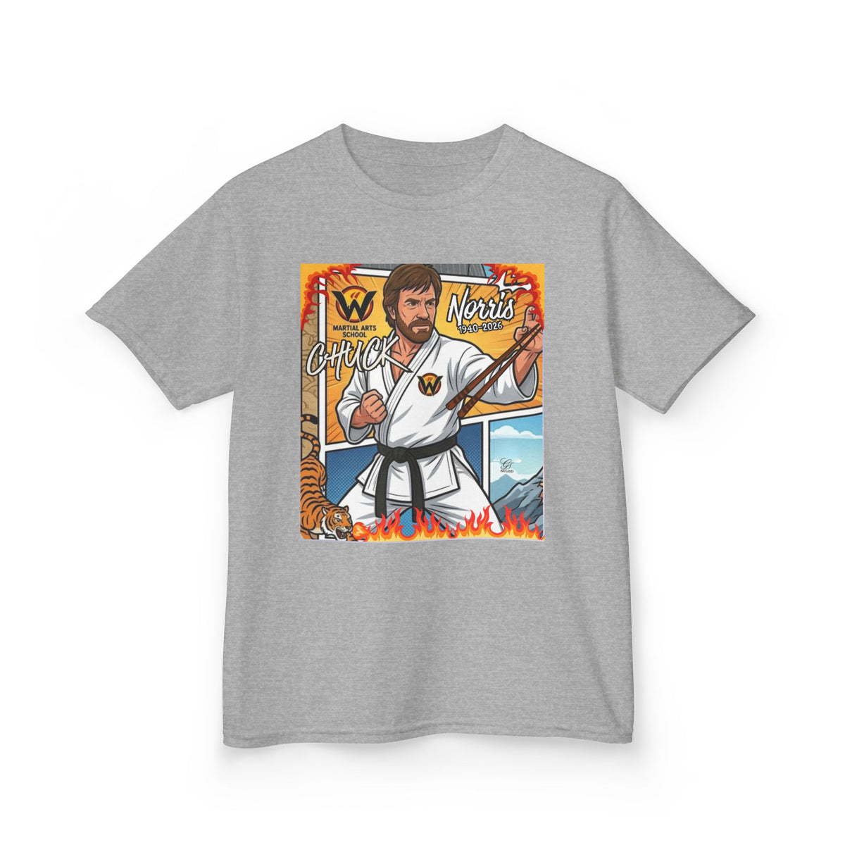 Chuck Norris Karate Kid Cartoon Shirt