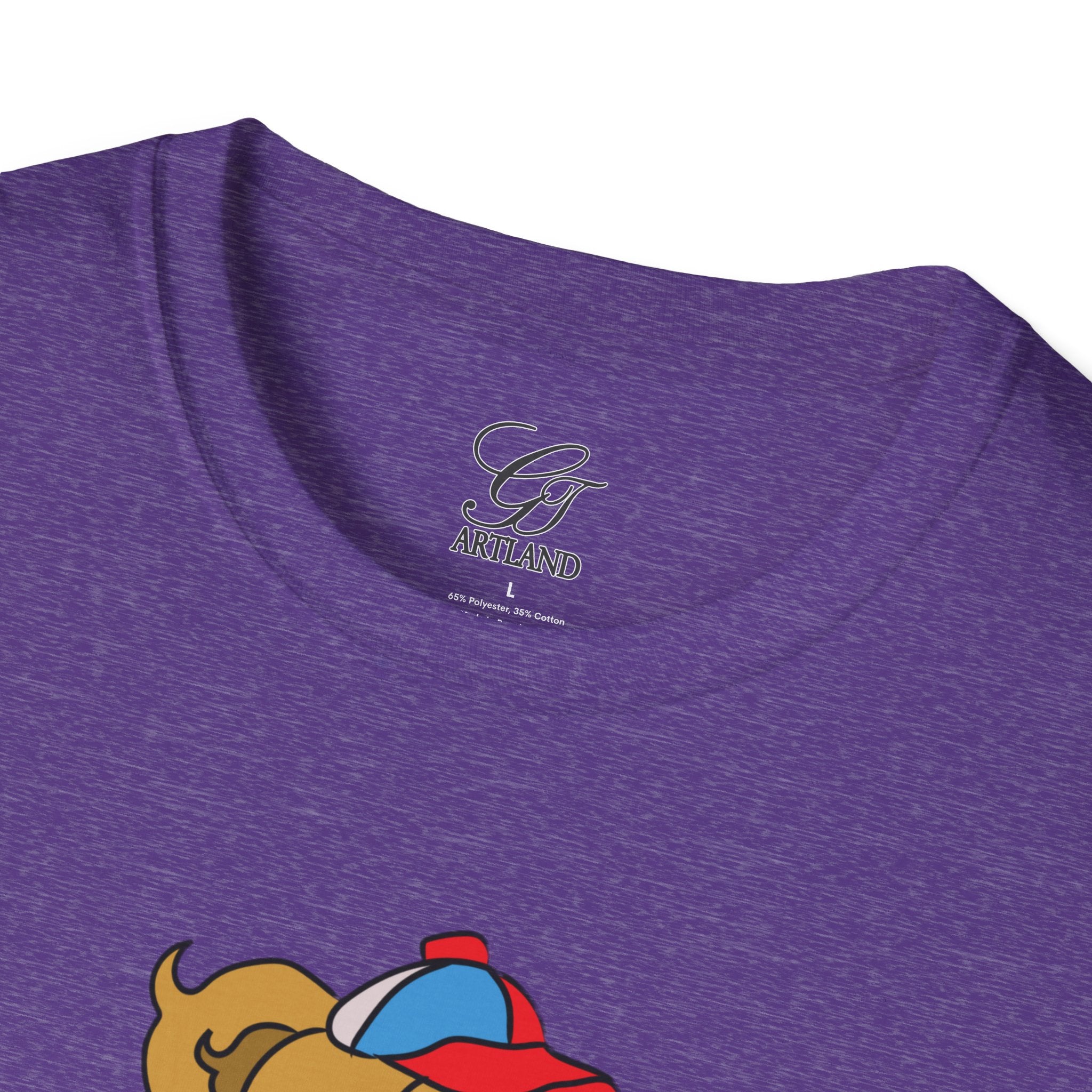 Cartoon Bear with Swag Graphic T-Shirt - Tee