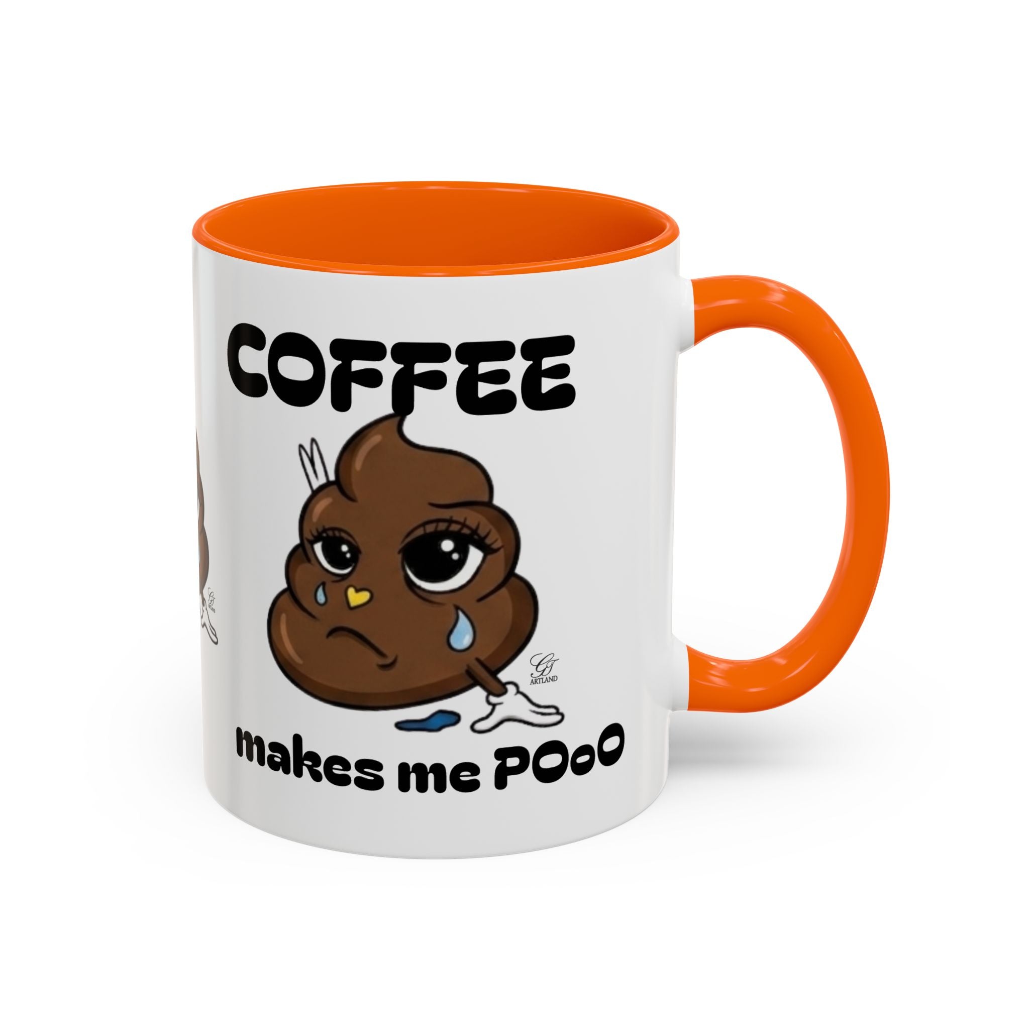 Coffee Mug — "Coffee Makes Me Pooo" Funny Novelty Accent Mug by GT Artland