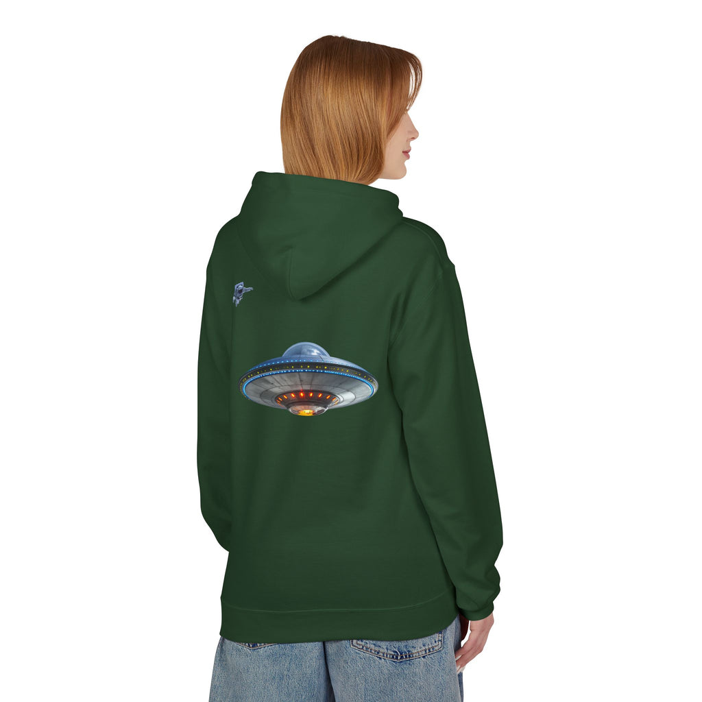 Retro UFO Spaceship Hoodie | Paranormal Alien Abduction Design