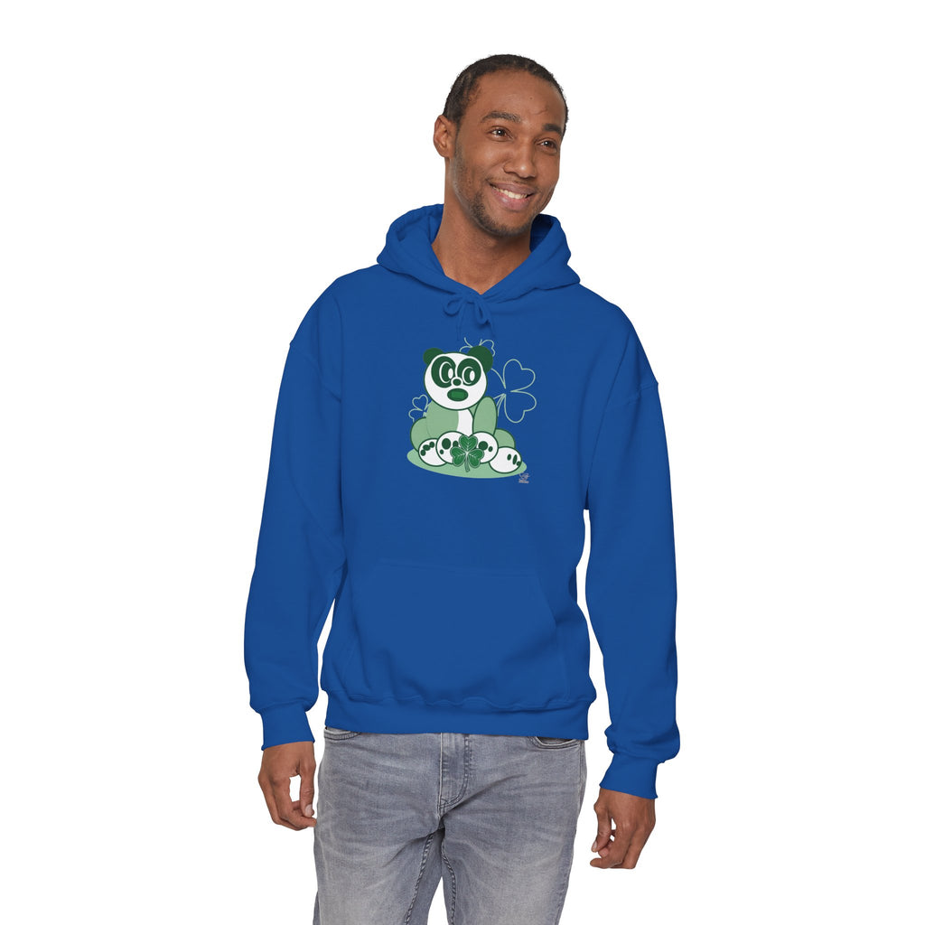 Green Panda with Bamboo Hoodie