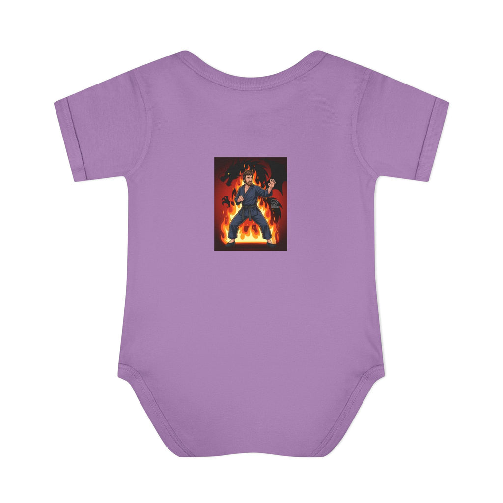 Flame Ninja Infant Bodysuit | Dragon Fire Martial Arts Baby Onesie