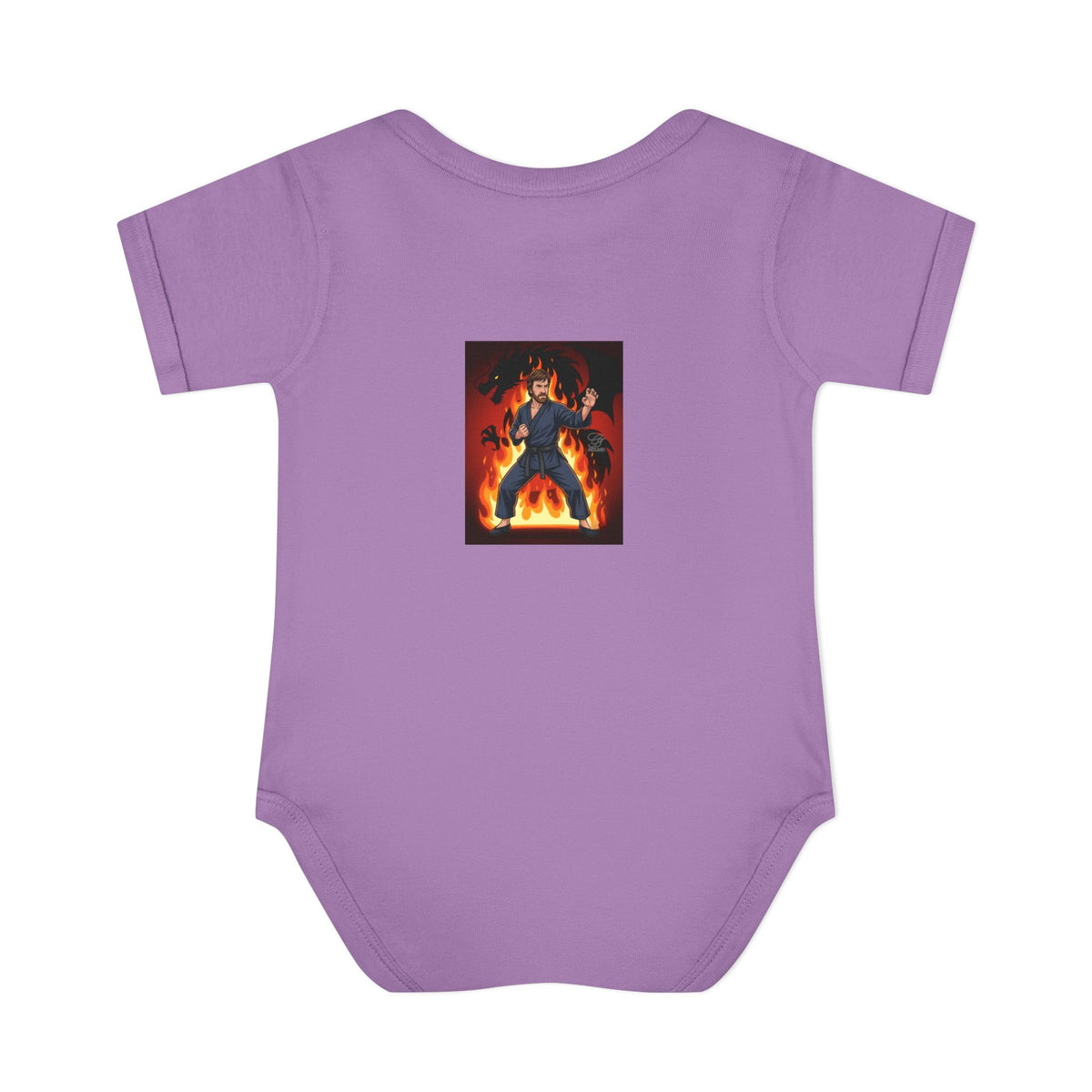 Flame Ninja Infant Bodysuit | Dragon Fire Martial Arts Baby Onesie