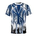 Yank Drip High Speed Drift Designer Dripping NY Logo Tee |Baseball Cityscape by GT Artland
