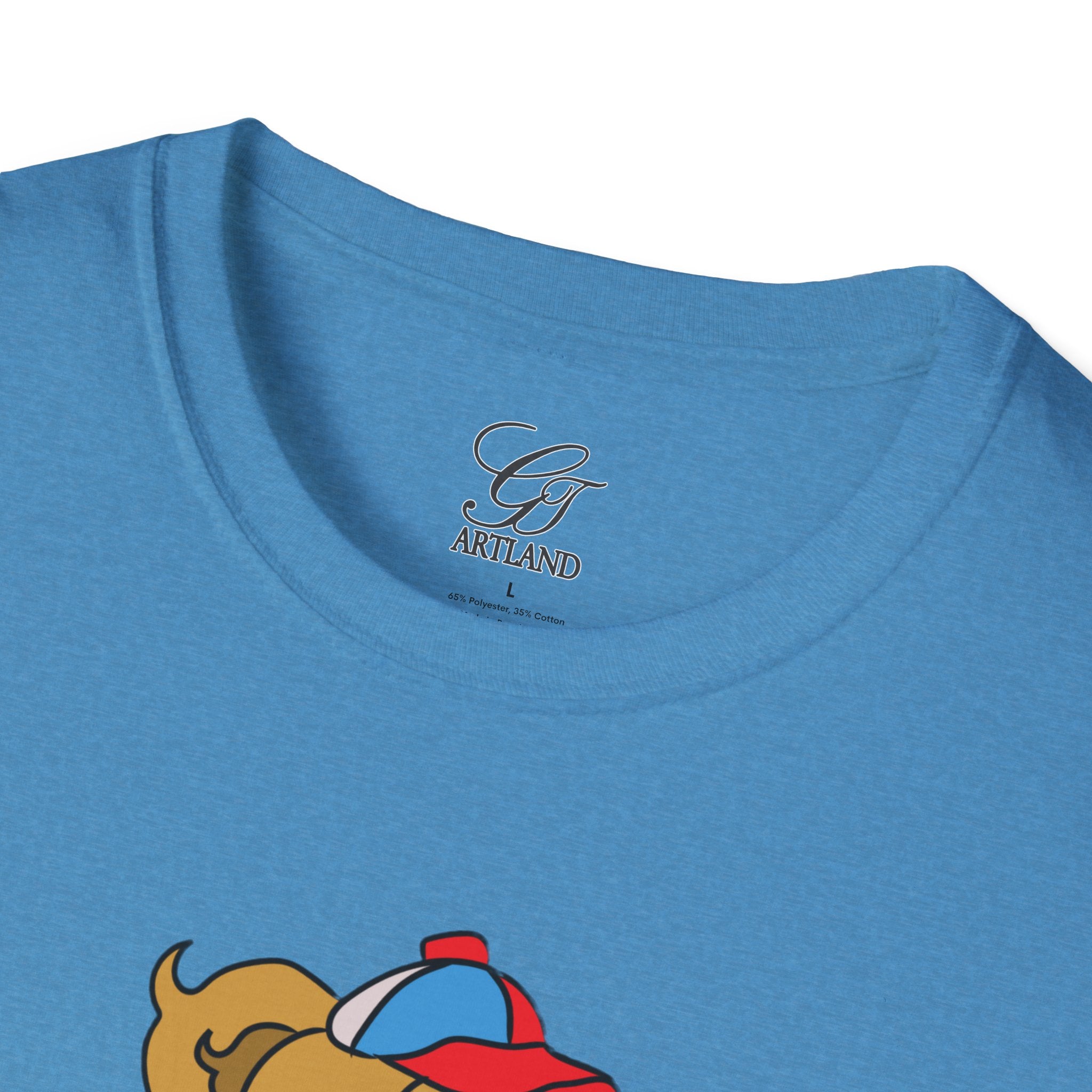 Cartoon Bear with Swag Graphic T-Shirt - Tee
