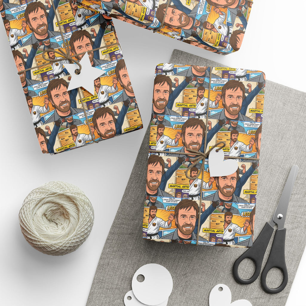 Chuck Norris Comic Strip Wrapping Paper
