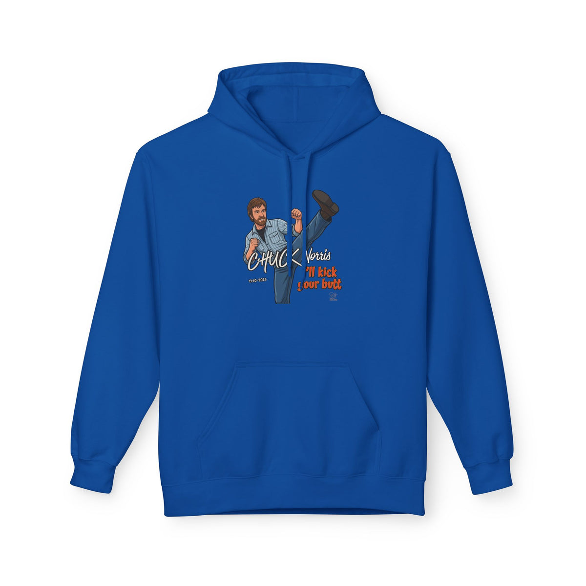 Chuck Norris Kick Hoodie | Retro Martial Arts Illustration by GT Artland