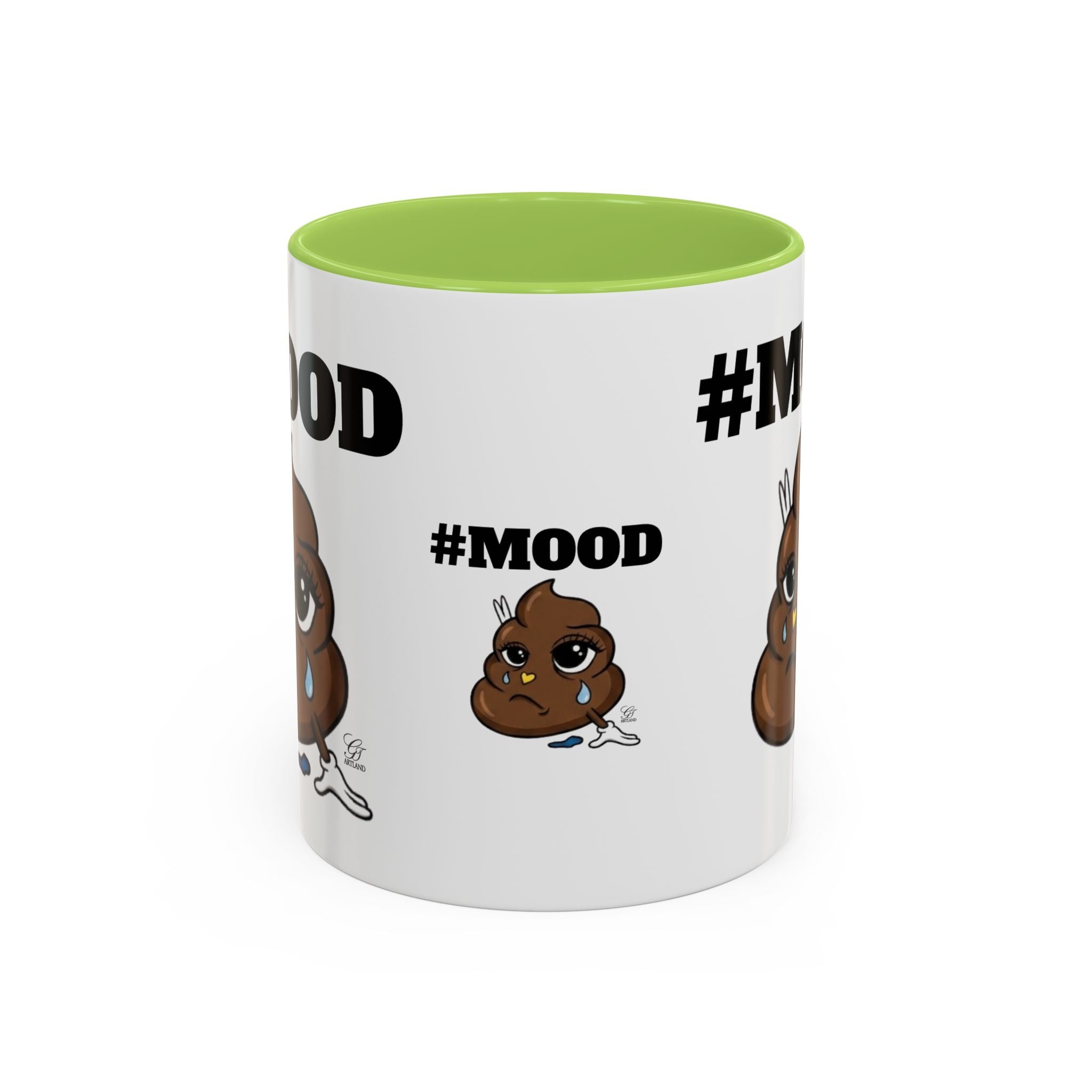 #MOOD Poop Emoji Accent Coffee Mug — Funny 11/15oz Novelty Mug by GT Artland
