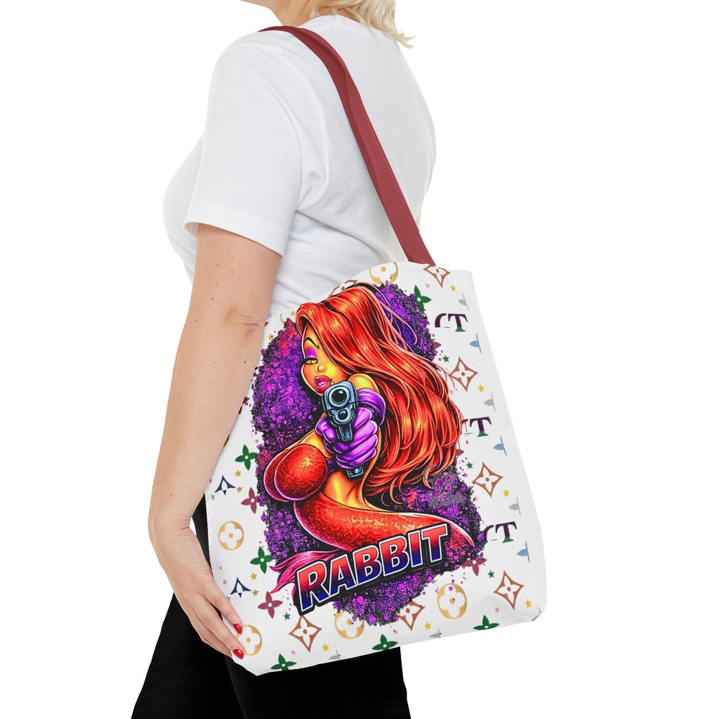 Rabbit Pin-Up Tote Bag – Retro Femme Fatale by GT Artland