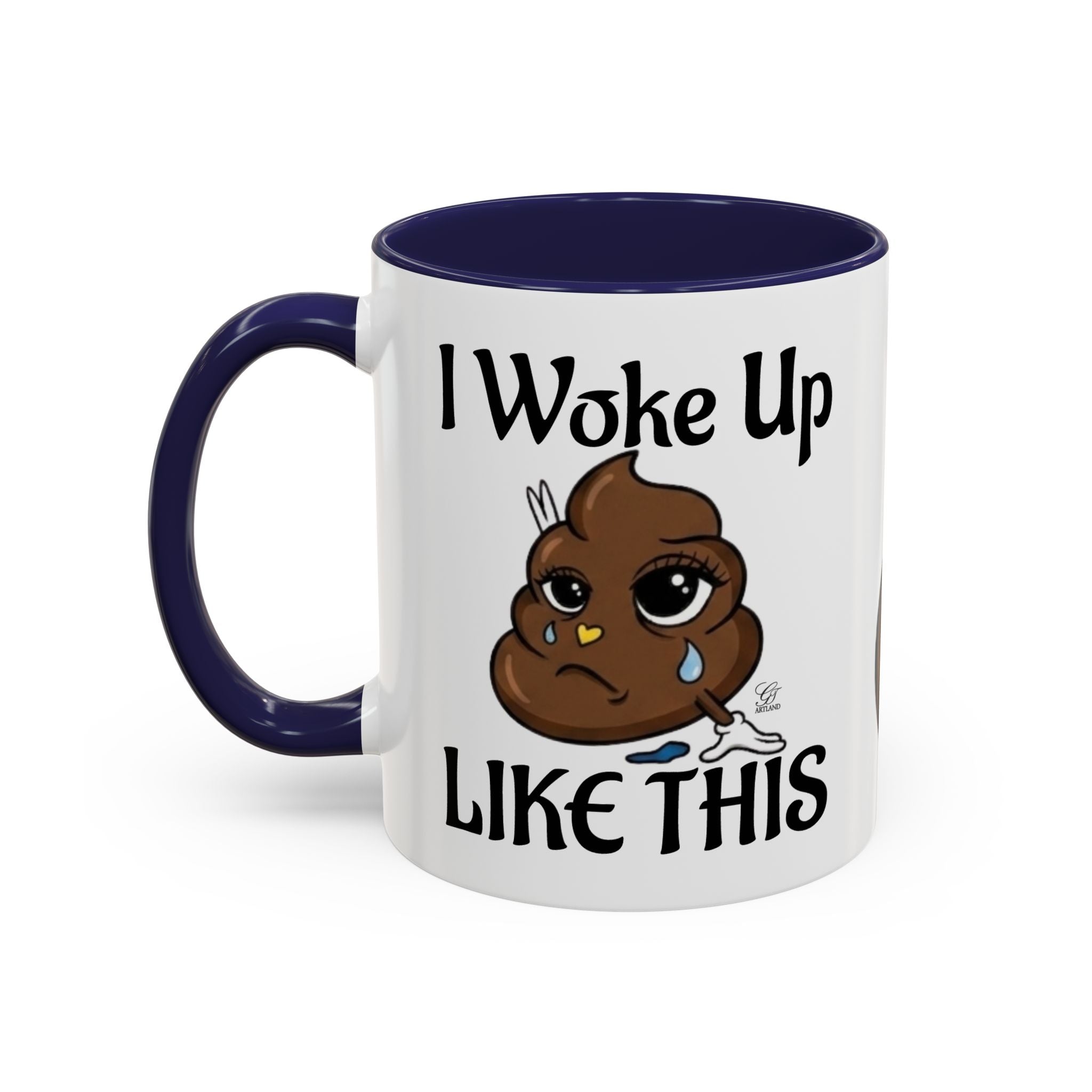 Sad Poop Emoji Coffee Mug – Funny Cute Collectors Novelty Accent Mug (11/15oz) by GT Artland