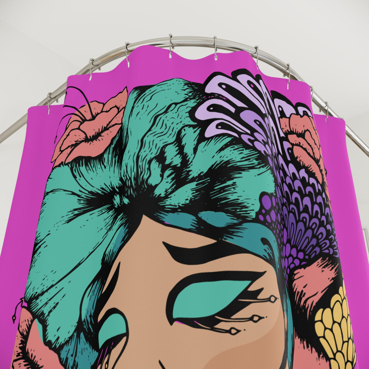 Tropical Floral Seashelld Beauty Shower Curtain - Bathroom