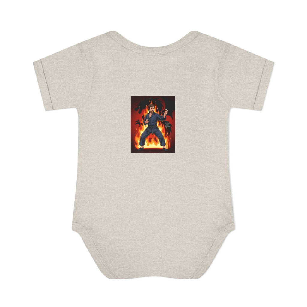 Flame Ninja Infant Bodysuit | Dragon Fire Martial Arts Baby Onesie