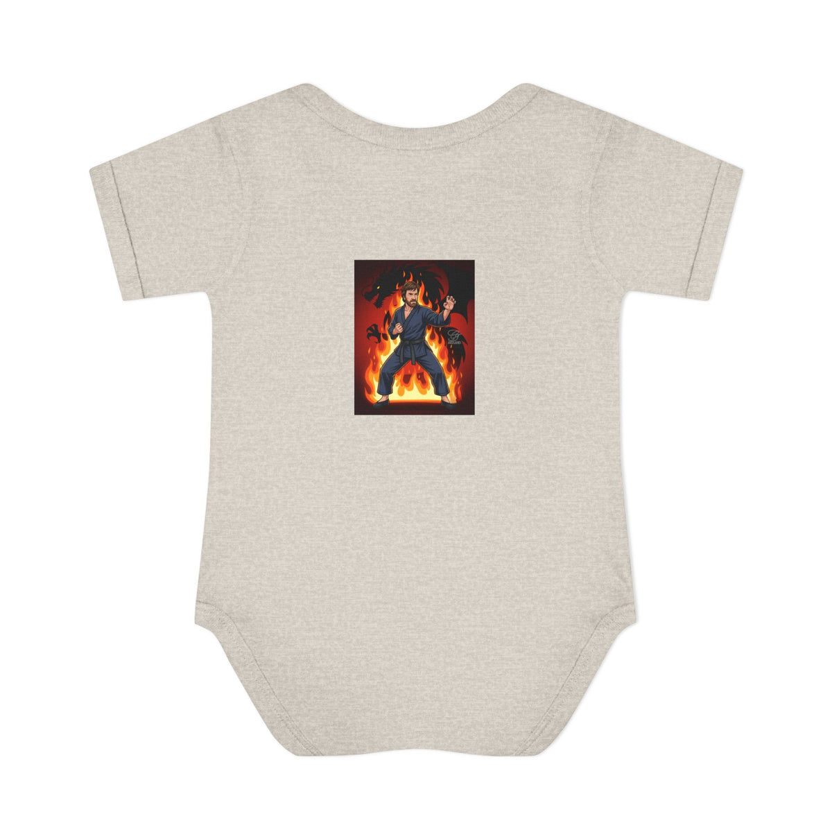Flame Ninja Infant Bodysuit | Dragon Fire Martial Arts Baby Onesie