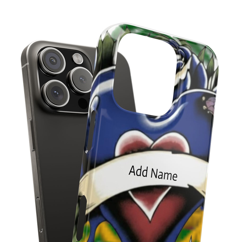 Blue Rose Garden Urban Styled Illustration Slim Phone Case |  by GT Artland