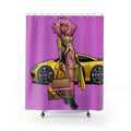 Pink Diva Vixen W Sports Car Shower Curtain | Gothic Bathroom Décor by GT Artland