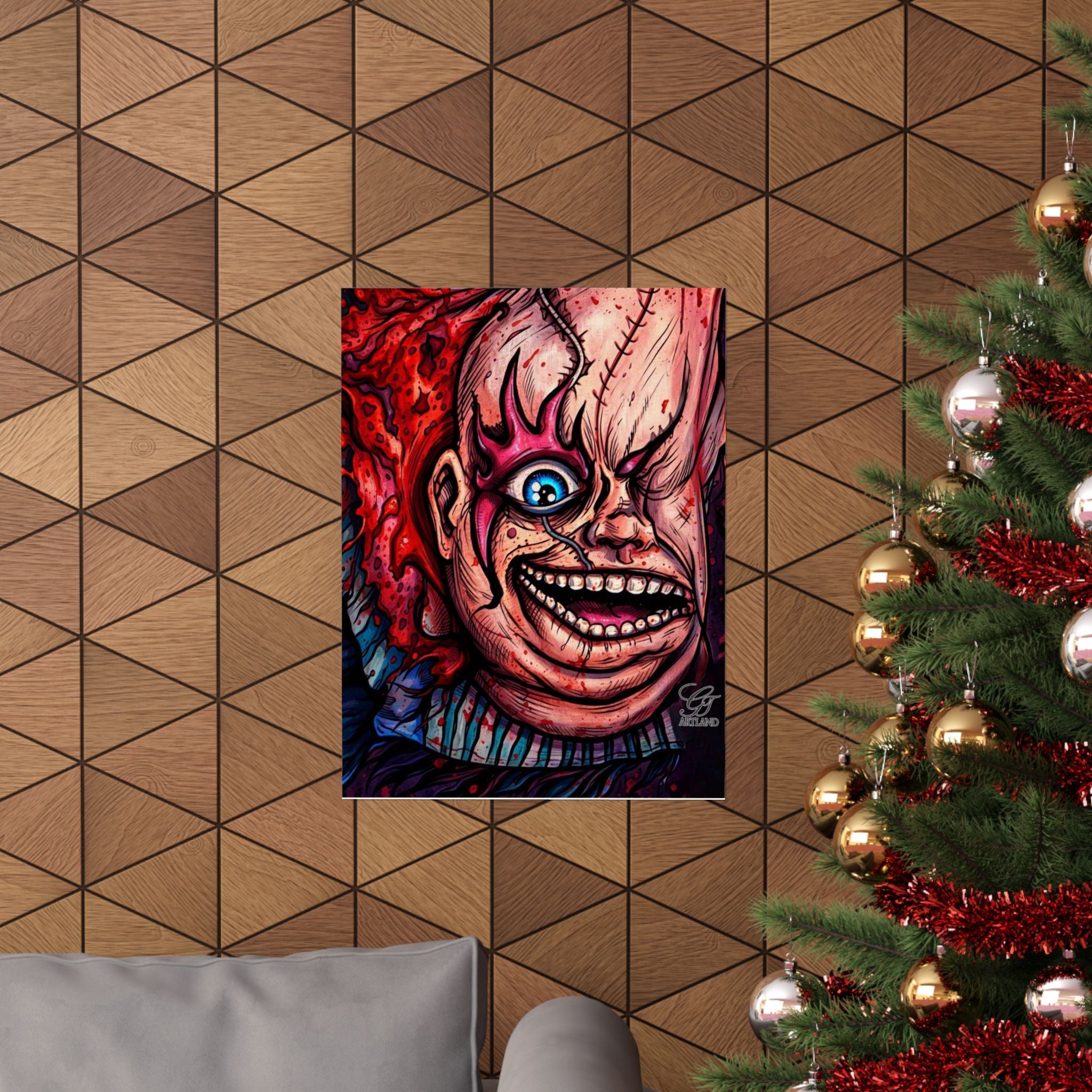 Playtimes Over Horror Elite Designer Matte Vertical Posters by GT Artland