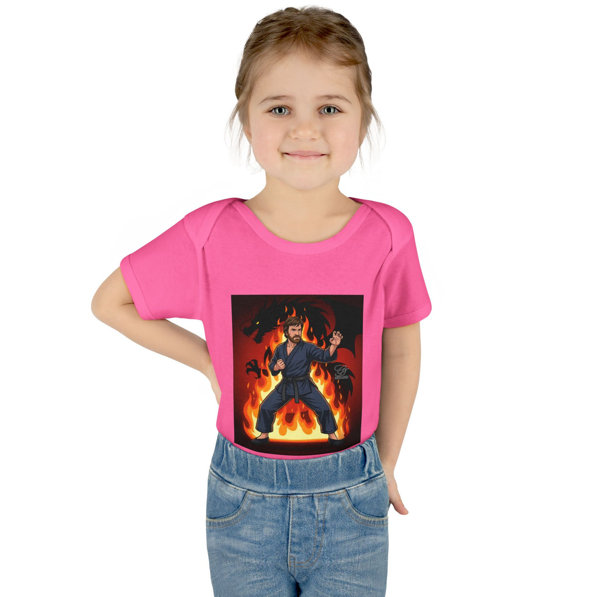 Flame Ninja Infant Bodysuit | Dragon Fire Martial Arts Baby Onesie