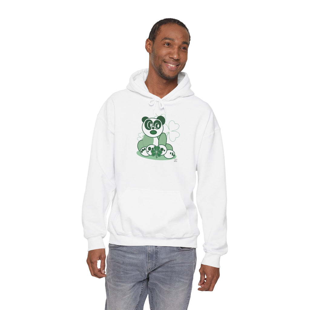 Green Panda with Bamboo Hoodie