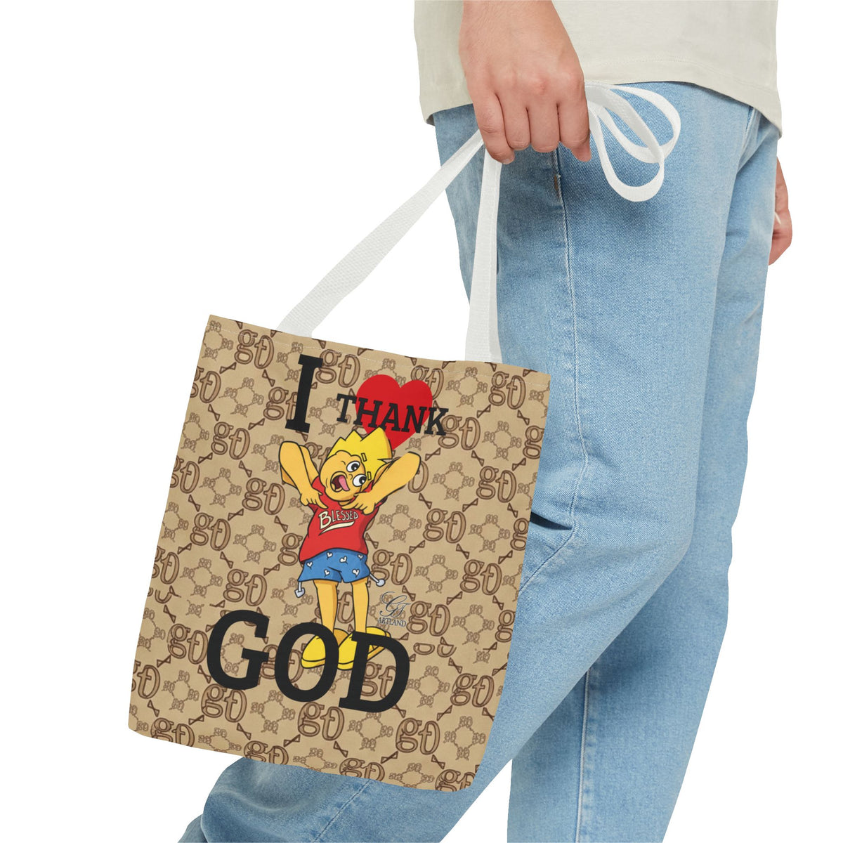 I  Thank God Tote Bag | URBAN CARTOON BY GT ARTLAND