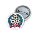 Haitian Soccer Pin Button | Football Emblem Badge