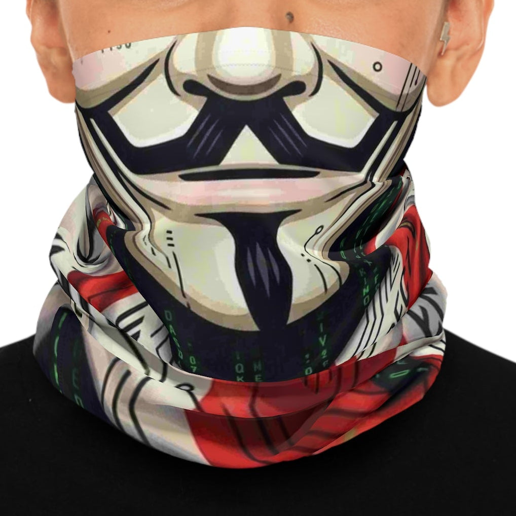 Anonymous Guy Designer Circuit Neck Gaiter — Unite & Expect Design by GT artland