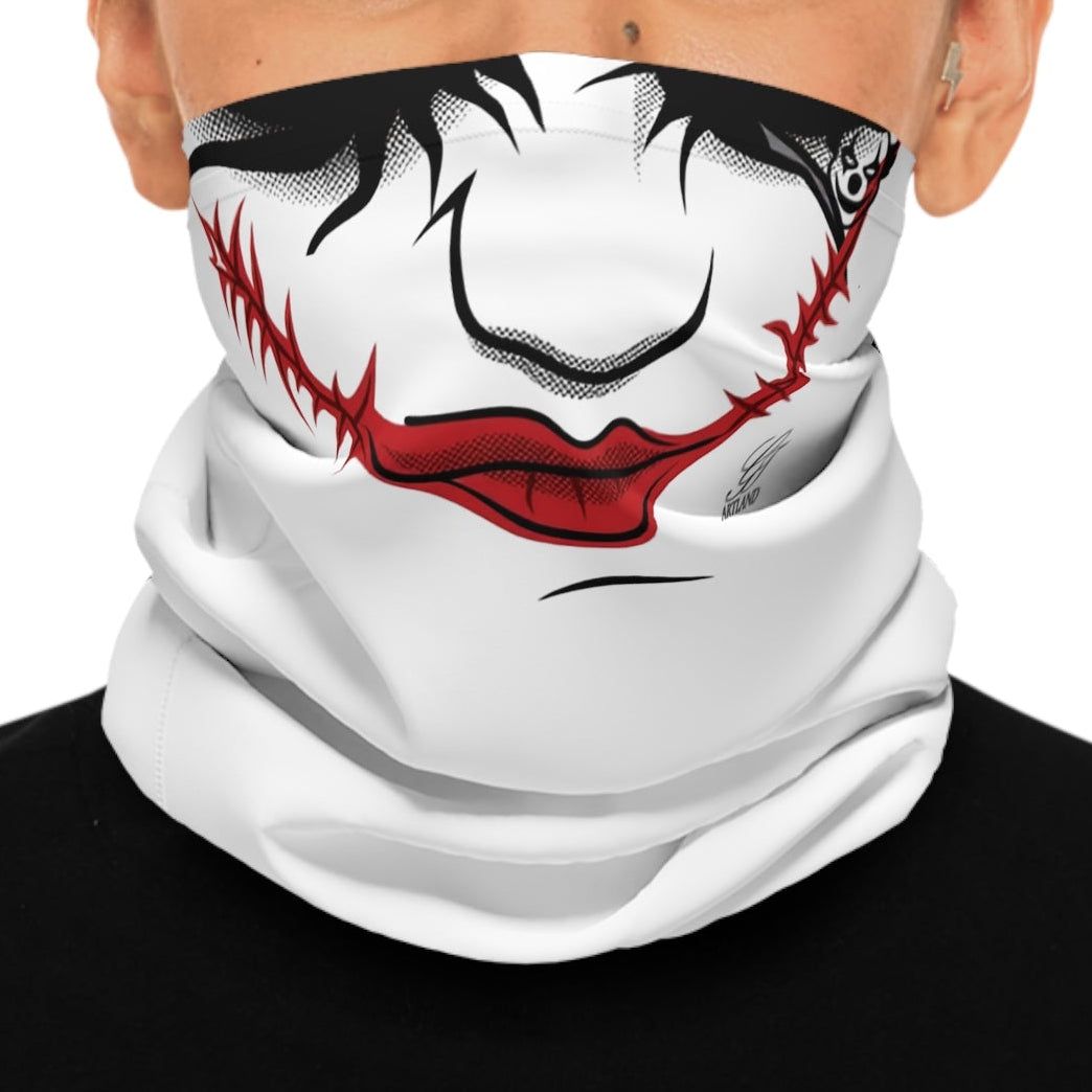 Joke Clown Horror Smile Neck Gaiter — Horror Clown Face Bandana for Costume & Outdoor Use by GT Artland