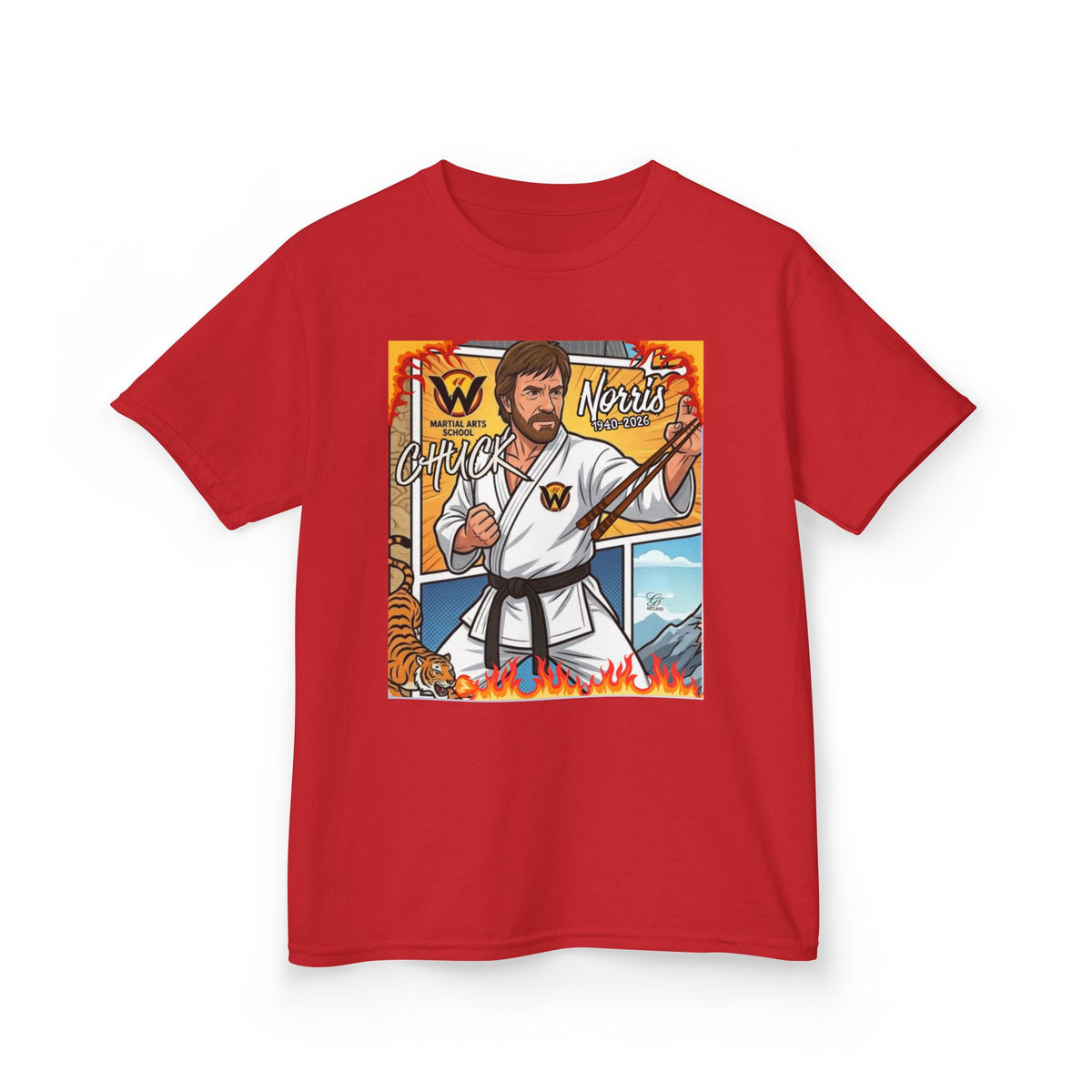 Chuck Norris Karate Kid Cartoon Shirt