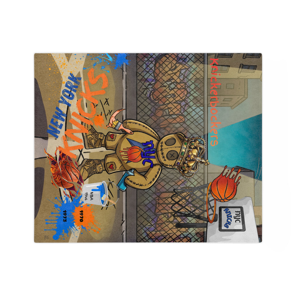 Graffiti Air Brushing New York Basketball Teddy Blanket by GT Artland