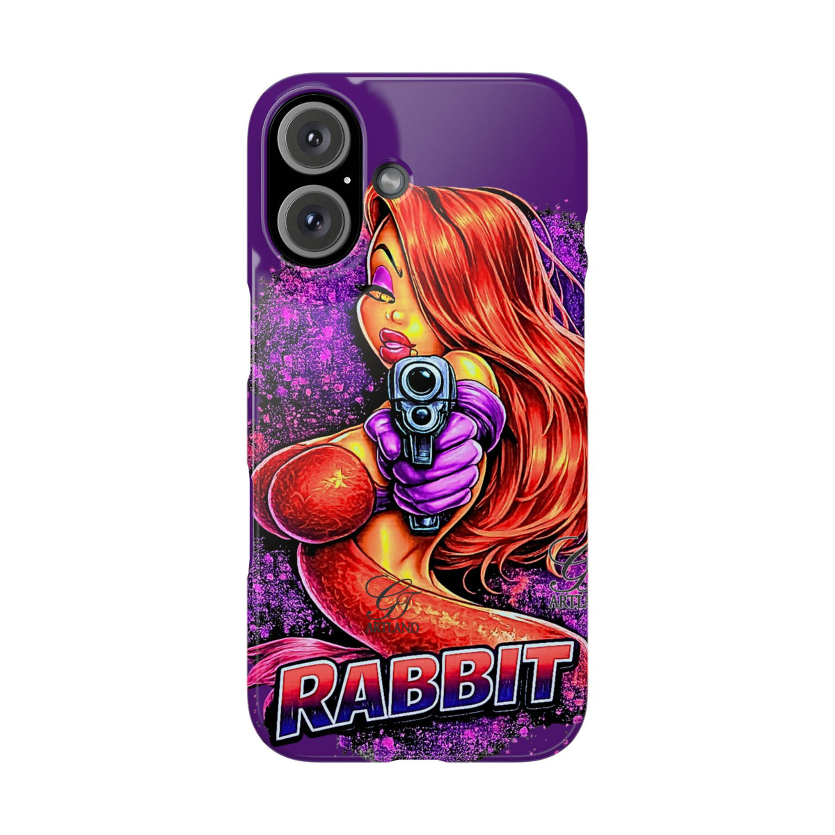 Pinup Rabbit Vixen Gun Girl Phone Case | Slim Phone Cases by GT Artland