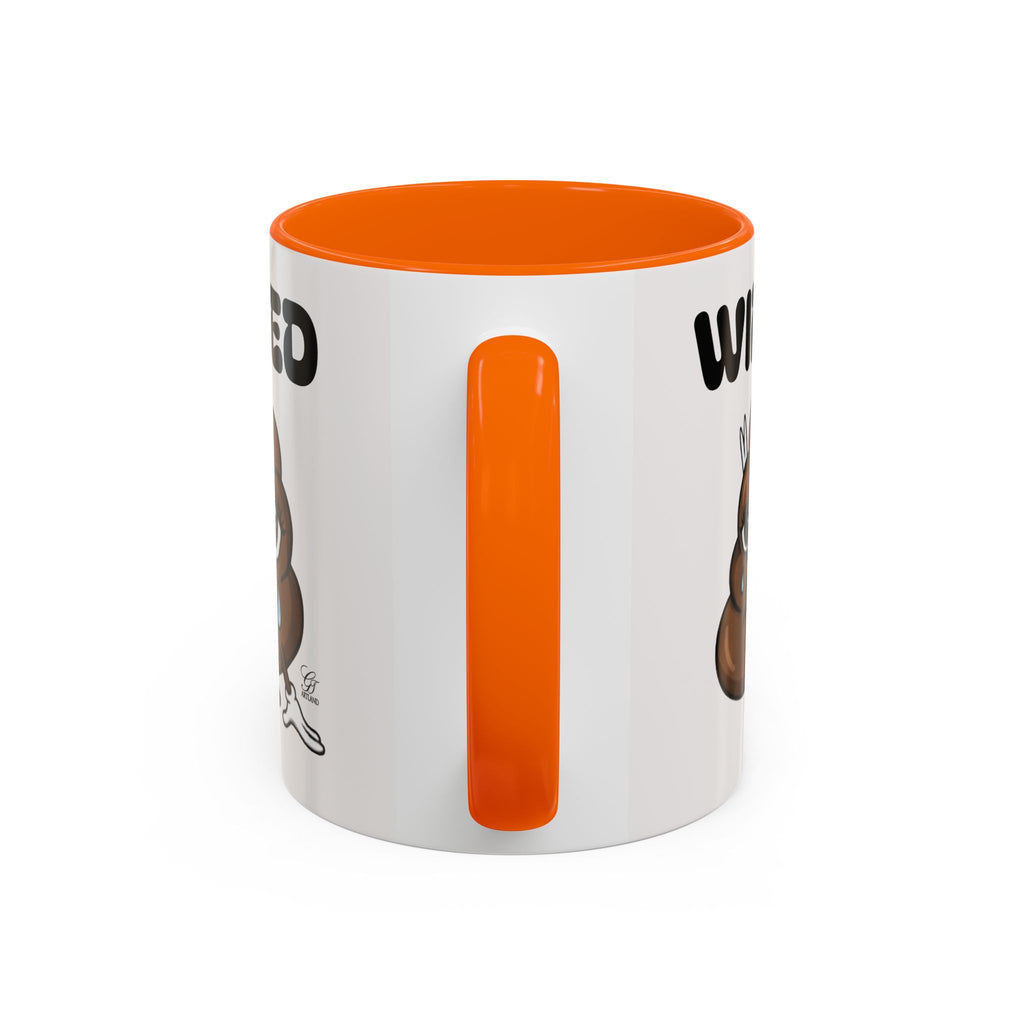 Wired Coffee Mug — Funny Poop Emoji Design Accent Mug (11/15 oz) by GT Artland