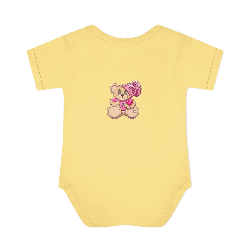 Pink Heart Teddy Bear Infant Bodysuit by GT Artland
