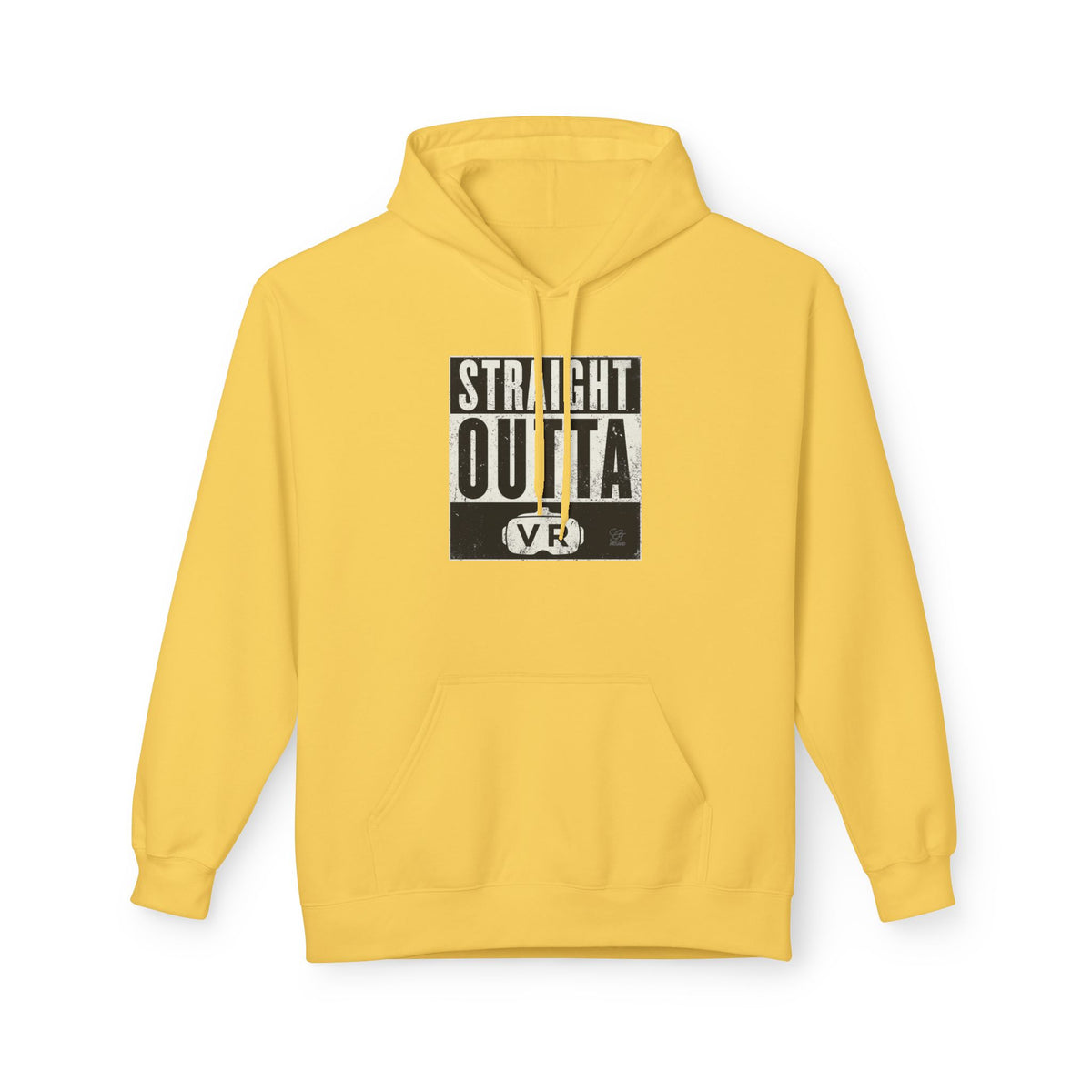 Straight Outta VR Hoodie | Retro Block Text Virtual Reality by GT Artland