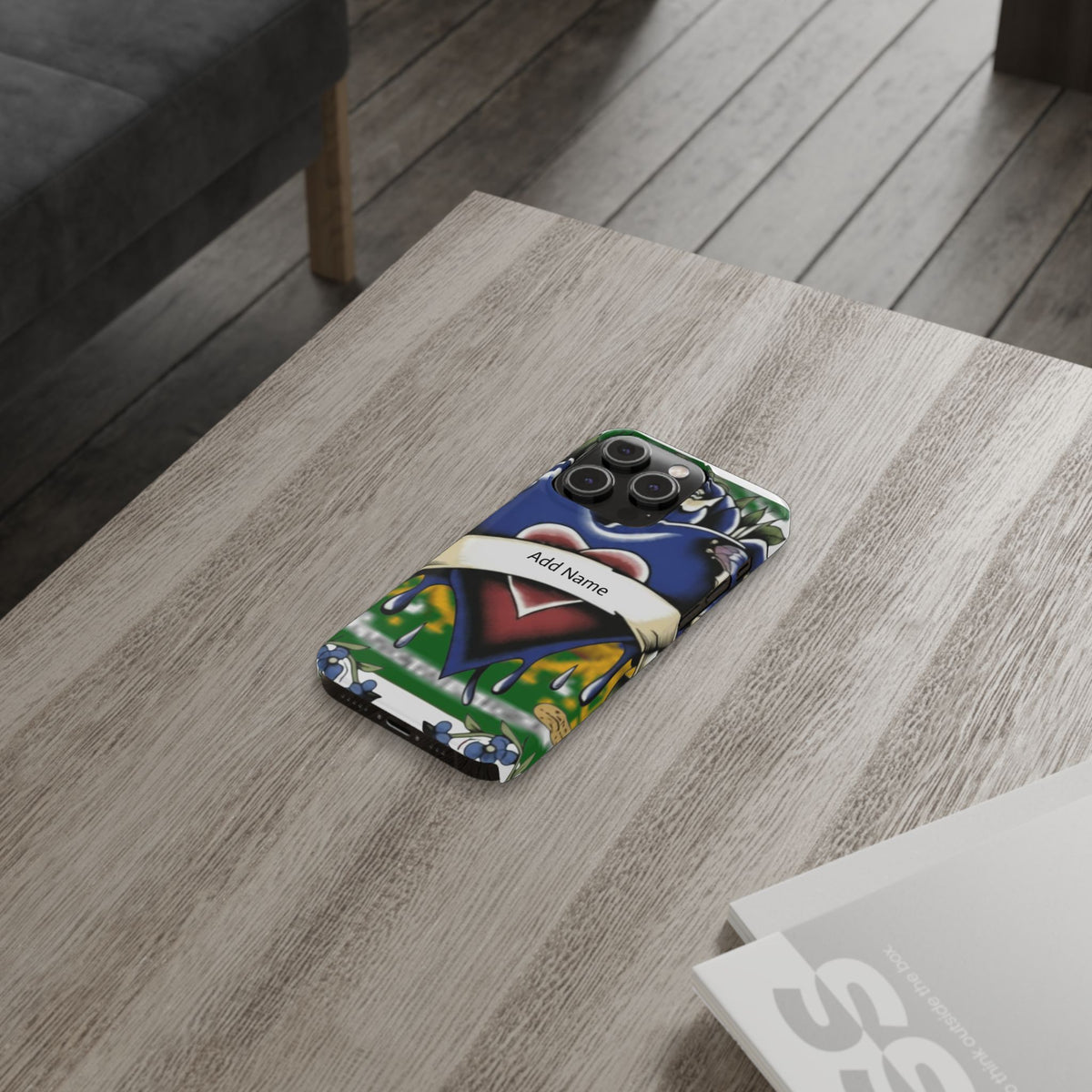 Blue Rose Garden Urban Styled Illustration Slim Phone Case |  by GT Artland