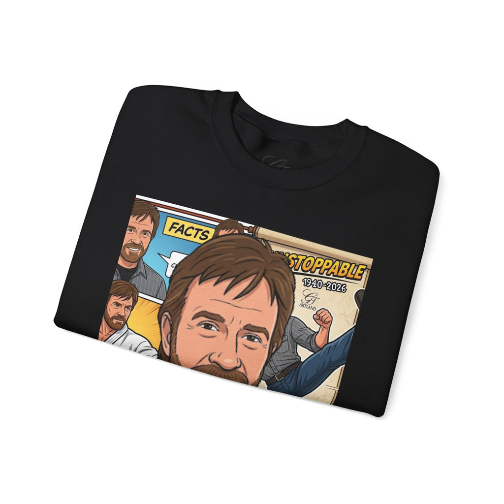 Chuck Norris Toon Urban Retro Martial Arts Legend Crewneck Sweatshirt