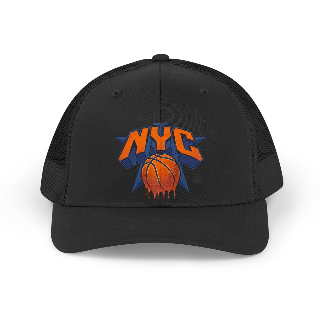 NYC Basketball Drip Trucker Hat | Retro NYC Hoop Logo by GT Artland