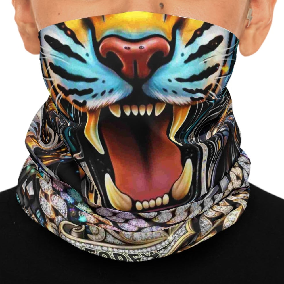 Tiger Chain Neck Gaiter — "Forever Fierce" Midweight Face Covering by GT Artland