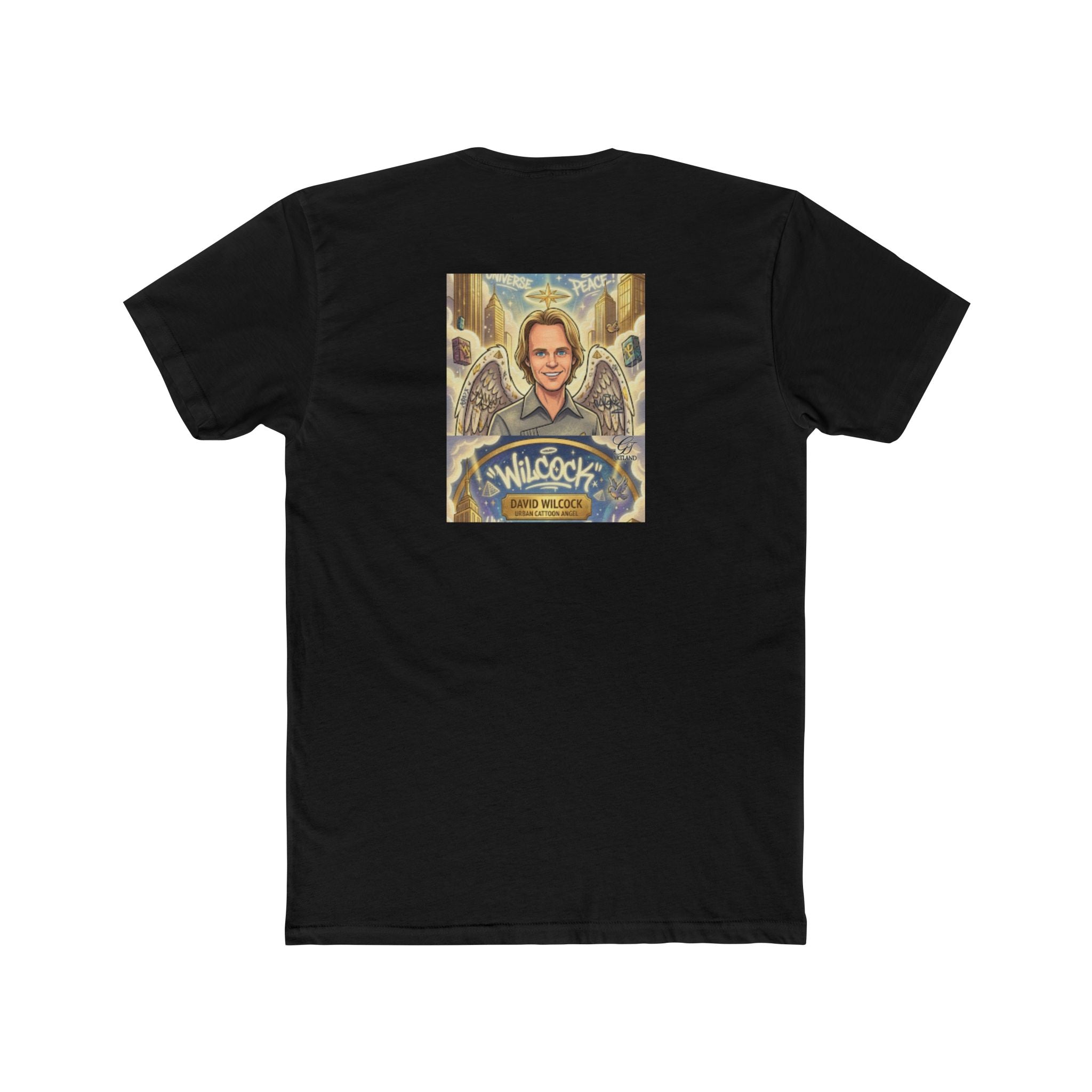 David Wilcock Angel Portrait Tee — Spiritual Memoir Graphic T-Shirt by GT Artland