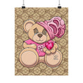 Teddy Bear Heart Poster | Cute Teddy Illustration Matte Vertical Poster